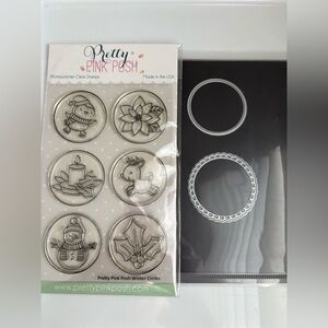 Pretty Pink Posh Winter Circles Clear Stamp Set and Coordinating Dies